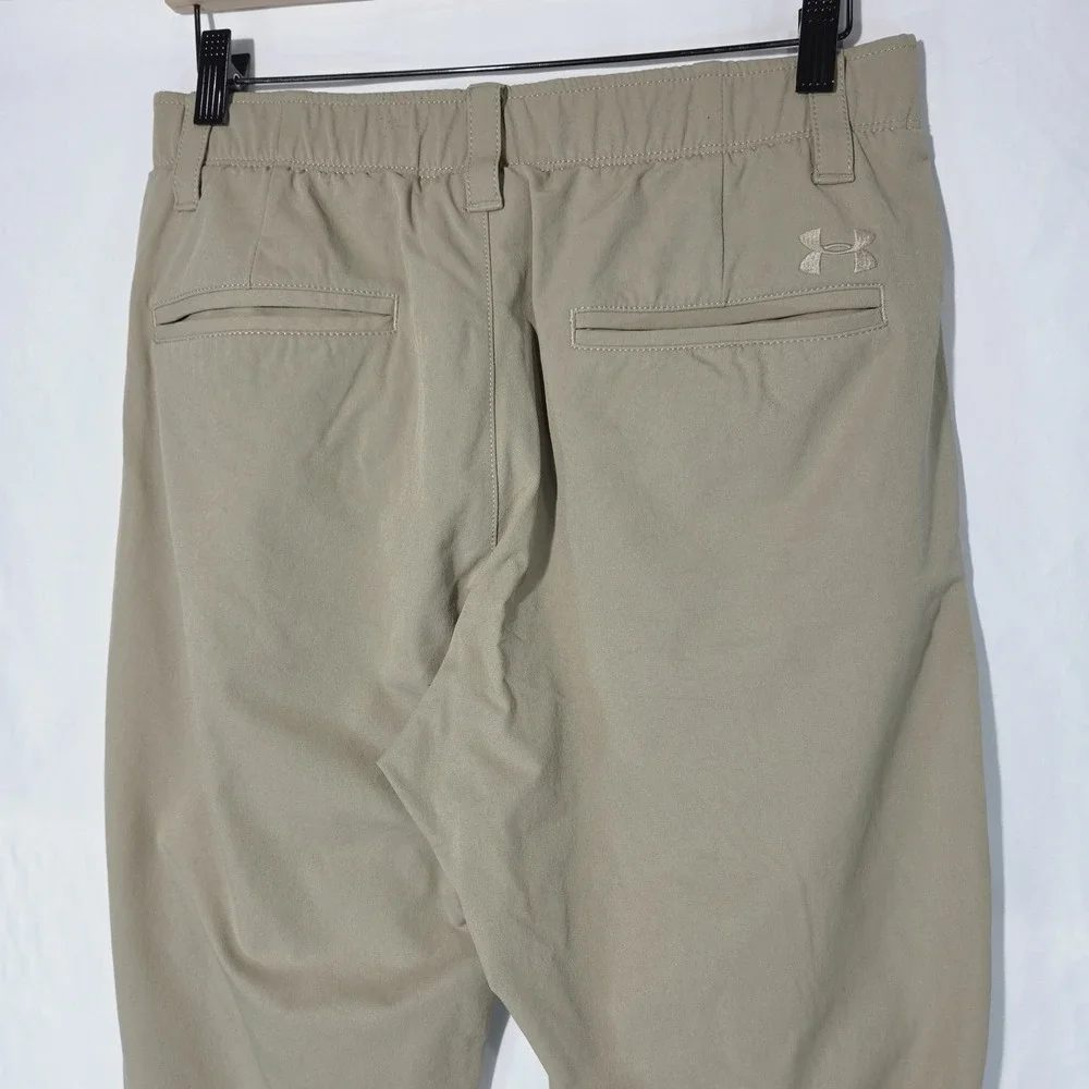 Under Armour Golf Pants Mens 32x32 Khaki Good Dri-FIT Stretch Straight Leg
